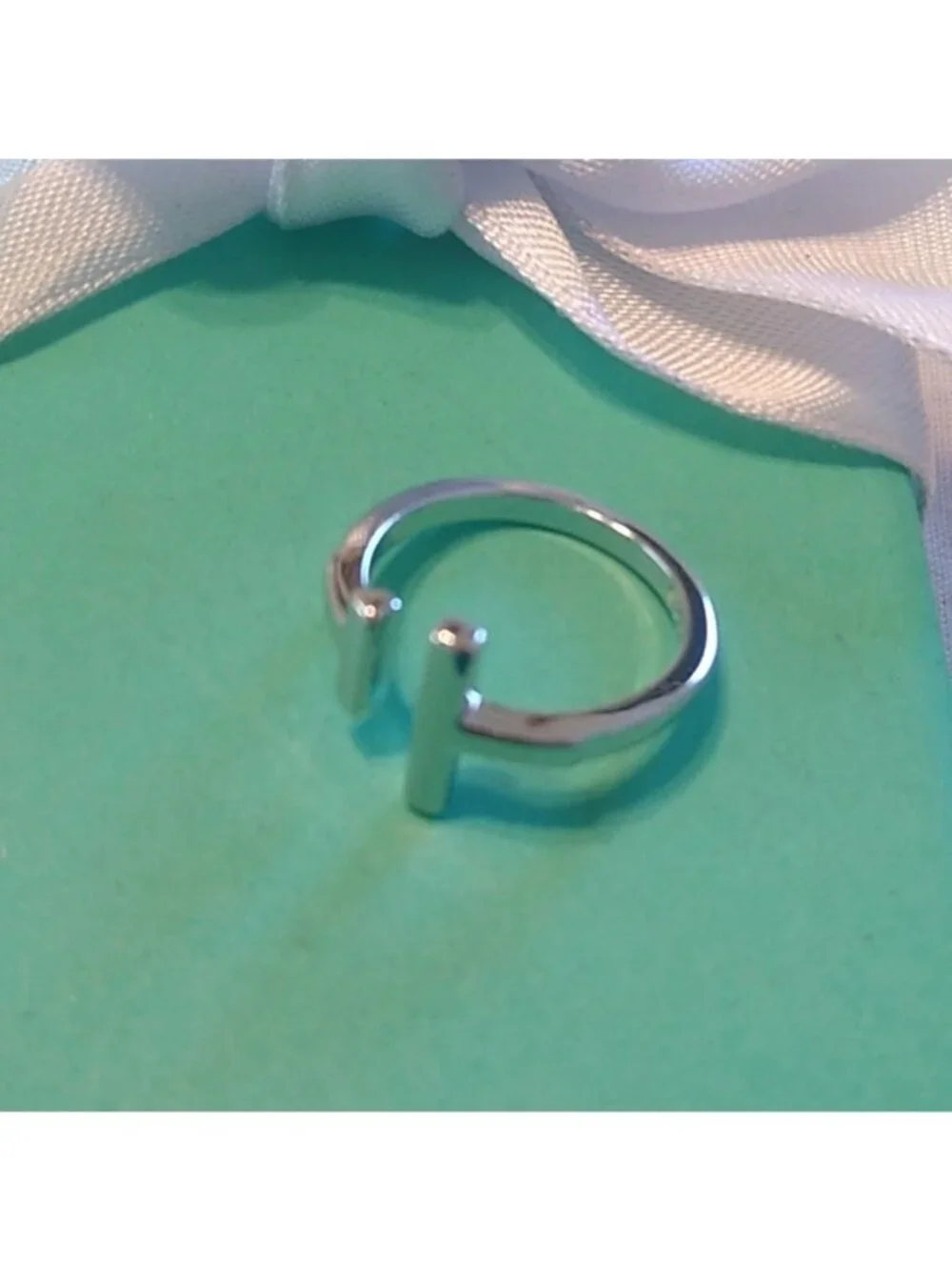 Sterling Silver Double Bar Ring 925, size 5